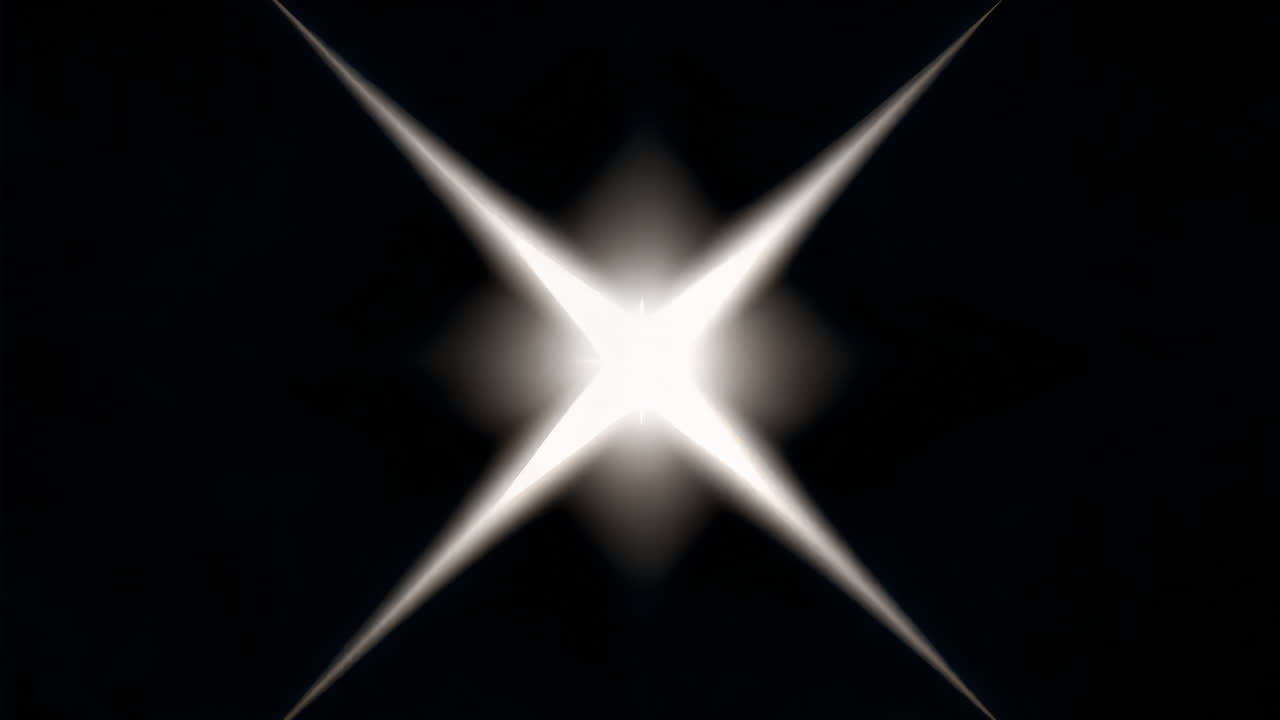 Star light effect animated overlay, transparent 4K video, alpha channel, ProRes 4444