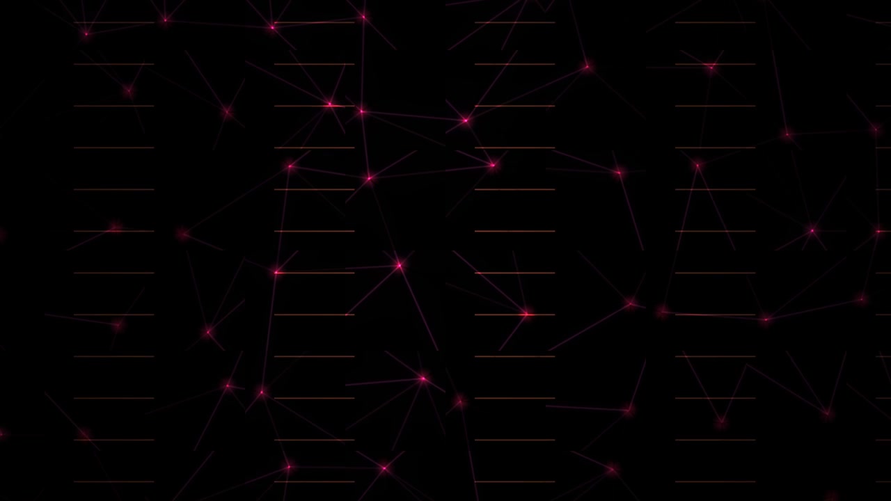 Abstract Digital Network with Glowing Pink Dots and Connecting Lines