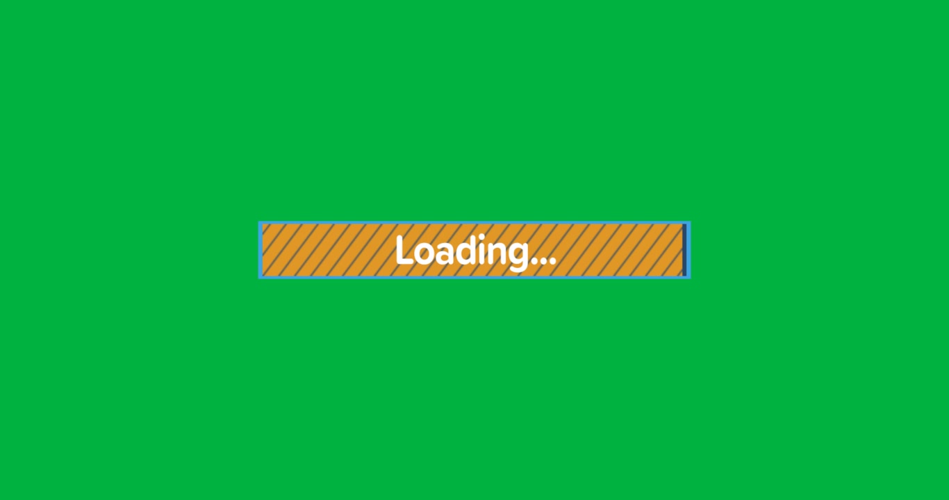 Animation of loading process on black background