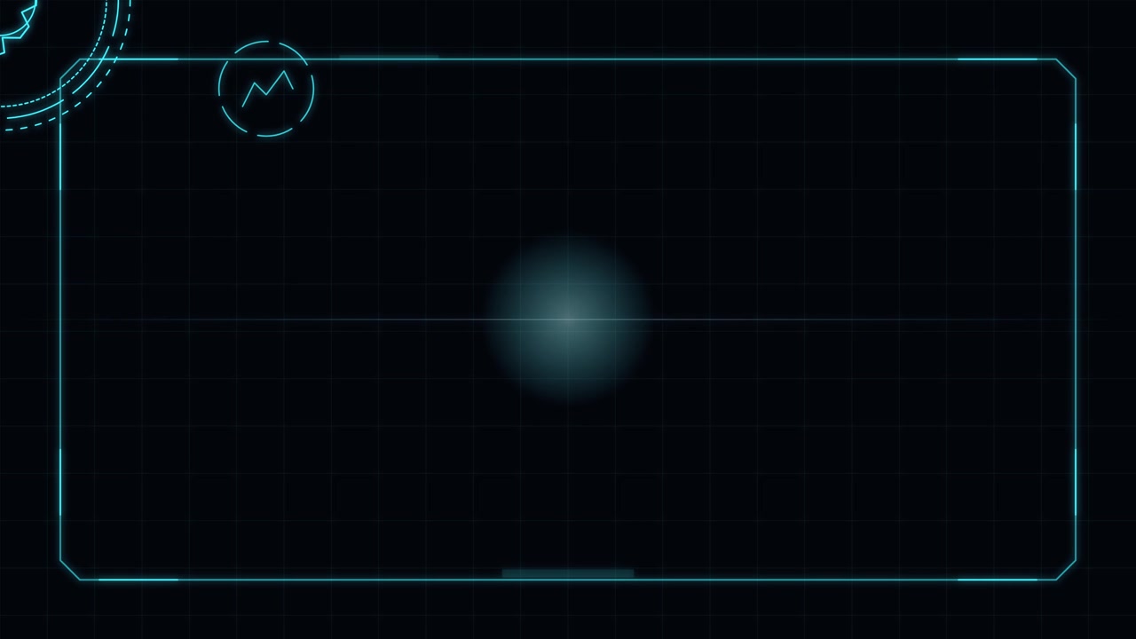 Futuristic Digital HUD Interface with Pulsing Light Element