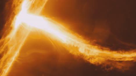 cerca del sol con una erupción solar gigante. serie de superficie solar en 4k.