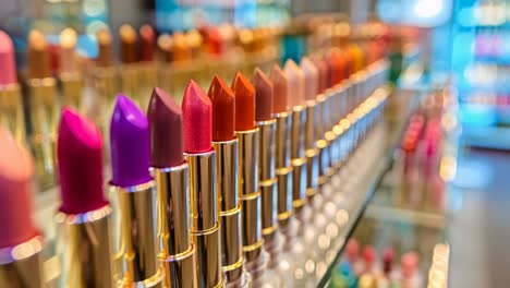 colorful lipstick display