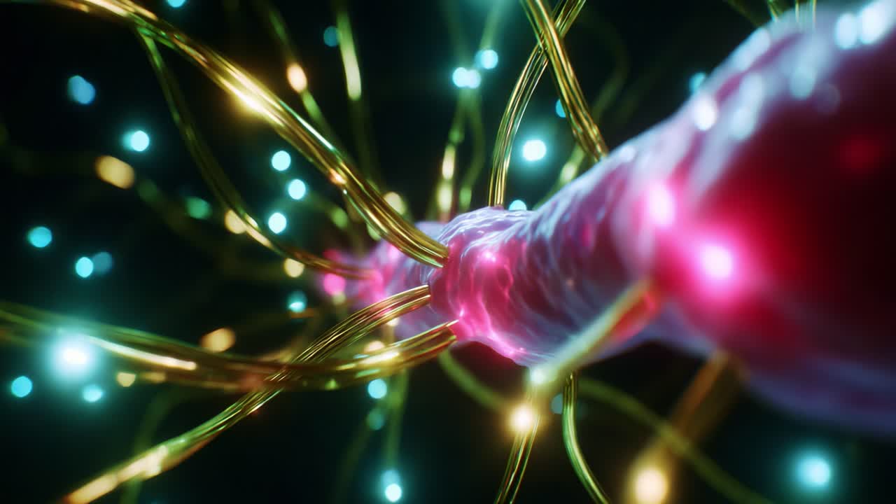 Dynamic Visualization of Neuronal Connections: A Stunning Exploration of the Intricate Structures and Activities Within the Nervous System Captured in High-Definition Imagery