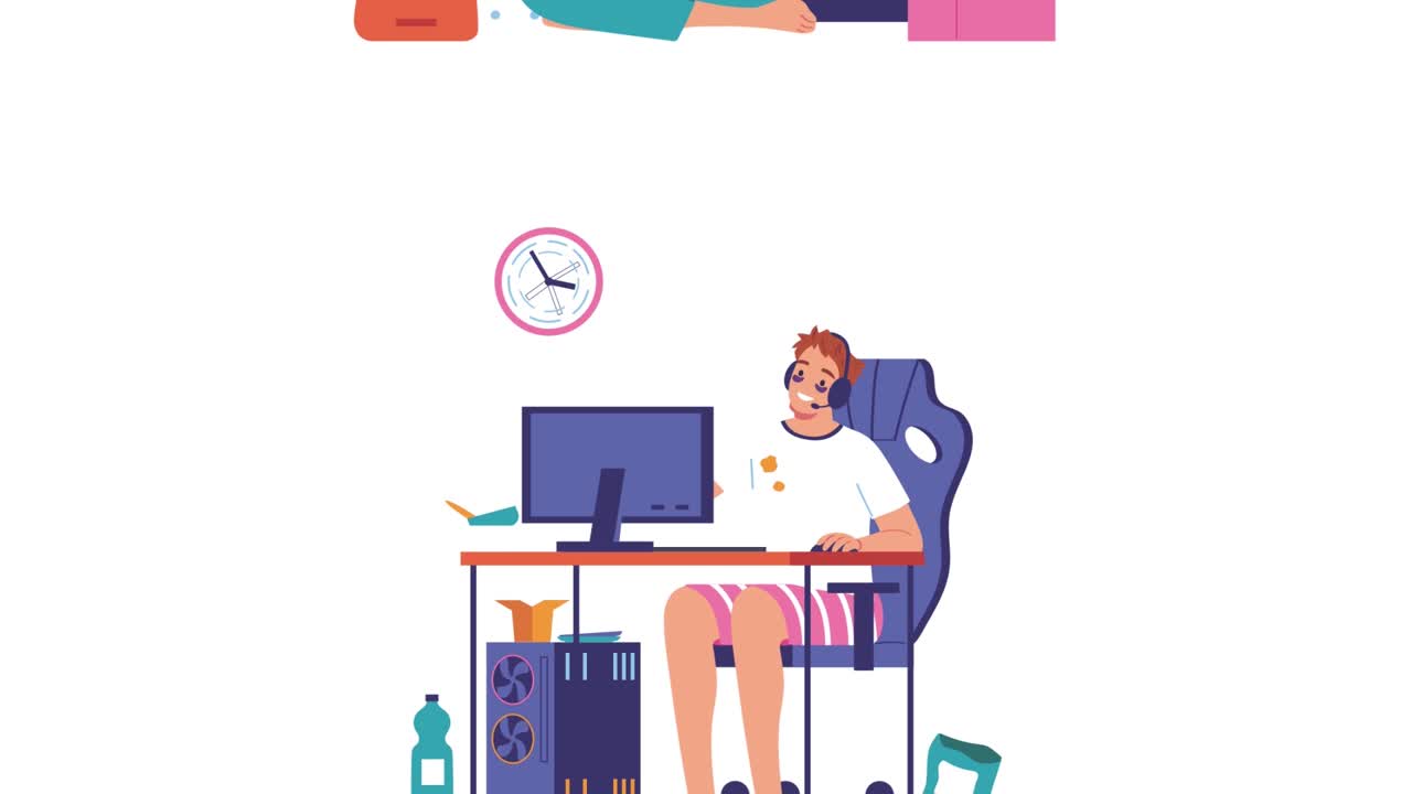 Animated Scene on Addiction &amp; Recovery