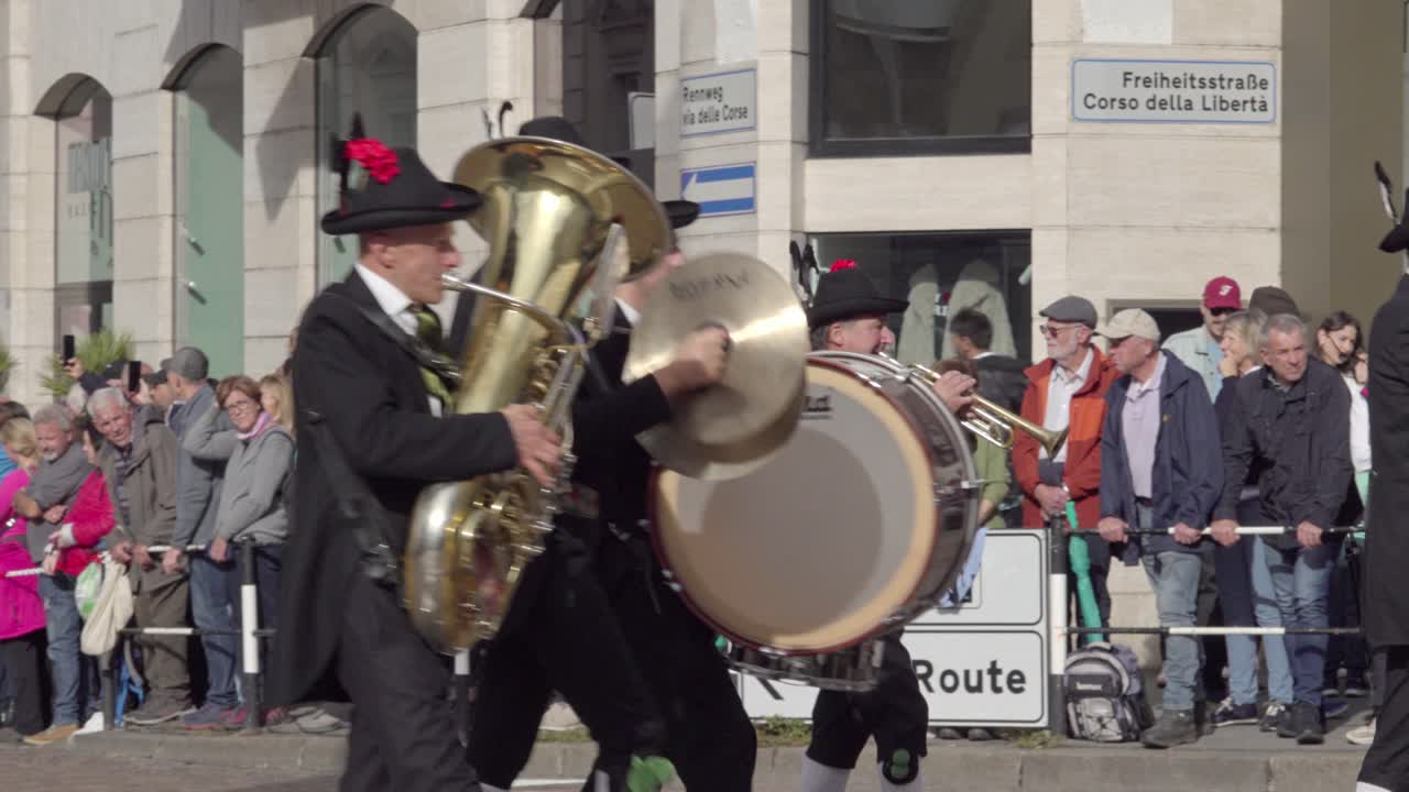 Brass band Castello Tesino at the annual Grape Festival, Meran - Merano, South Tyrol, Italy (part 4 of 4)