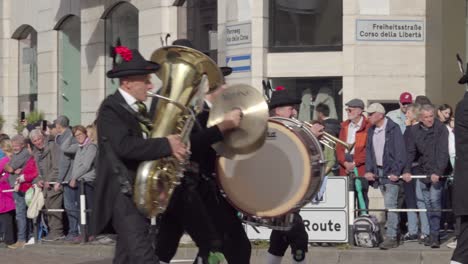 brass band castello tesino at the annual grape festival, meran - merano, south tyrol, italy (part 4 of 4)