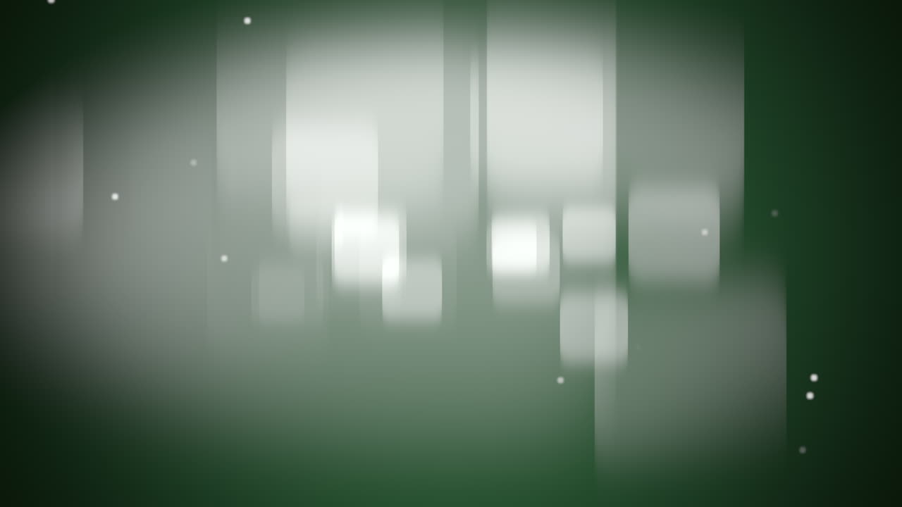 Flying squares shapes on green gradient