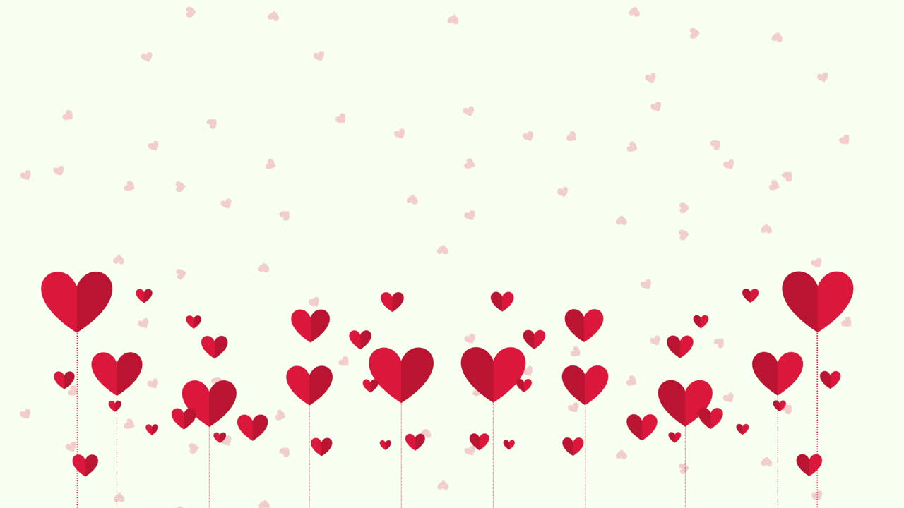 biglietto di san valentino con disegno di cuori d'amore