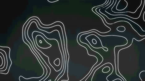 animación de líneas de contorno blancas que se mueven sobre un fondo gris oscuro