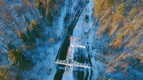 High-voltage-electricity-pylon.-Electricity-pylon.-Electricity-maintenance