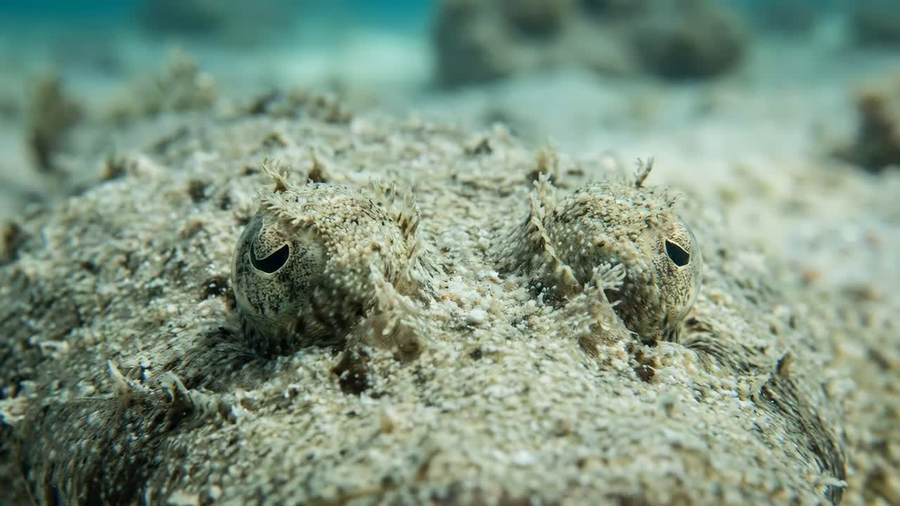 Close-up of a Crocodile Fish Underwater