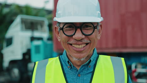 smiling engineer at a worksite