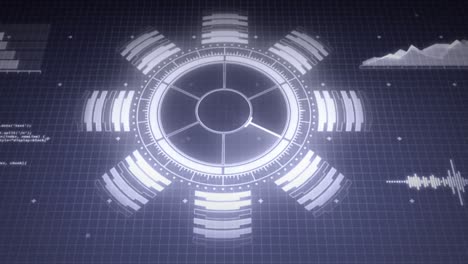 Animation of scope scanning and data processing over grid