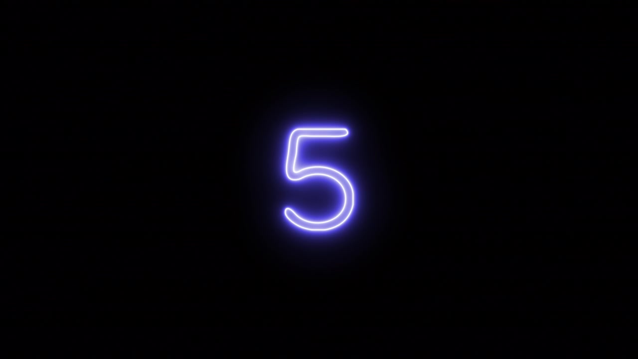 Crie sua própria mensagem com este conjunto de números de zero a nove, aparecendo e desaparecendo, um de cada vez.