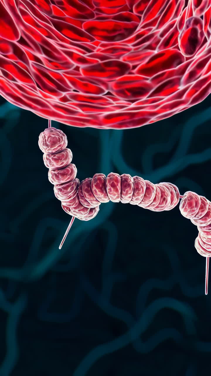 Bacteria in blood vessel