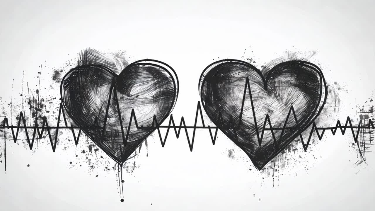 Heartbeat art illustration