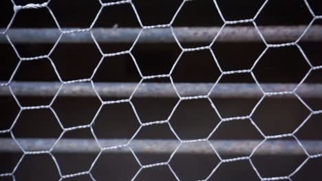 pan of wire fencing and metal bars