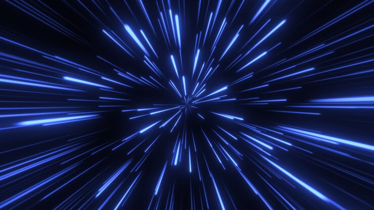 Abstract Blue Light Speed Lines (linee di velocità della luce blu)