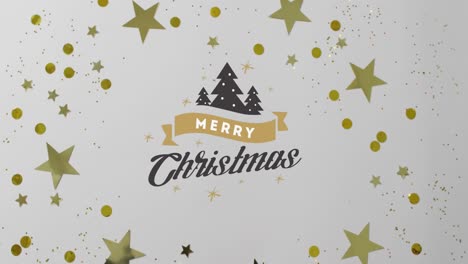 Animation-of-christmas-greetings-text-over-christmas-gold-stars