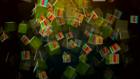 fondo abstracto con bloques que caen