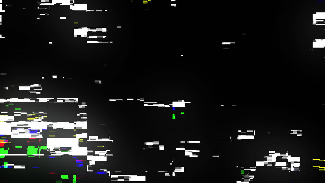 Abstract Digital Glitch Effect with Flickering Pixels