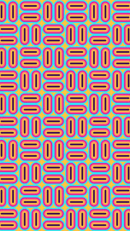 motion graphic of flat retro 60's or 70's background with pattern