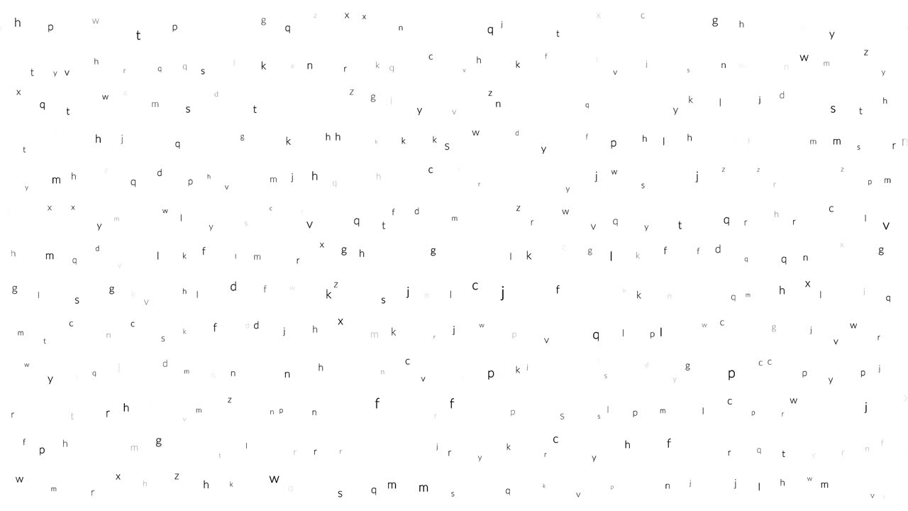 Dynamic watermark overlay, letters on white background, Seamless loop