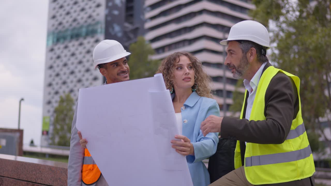 Construction team on site