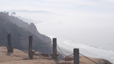 steep cliff, rock or bluff, california coast erosion. torrey pines park overlook