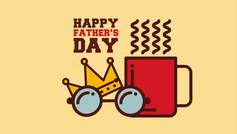 happy fathers day design, video animation