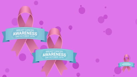 Animation-of-breast-cancer-awareness-text-over-pink-breast-cancer-ribbons