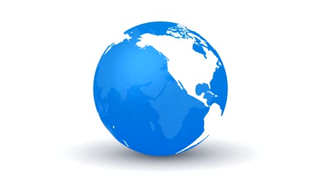 modelo de vidrio del planeta tierra azul fondo de movimiento de bucle sin costuras abstracto