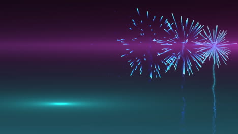 animation of light spots and fireworks on black background