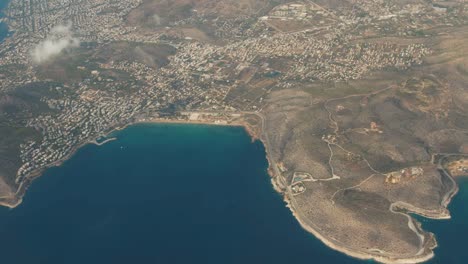 aerial shot of athens from the sky