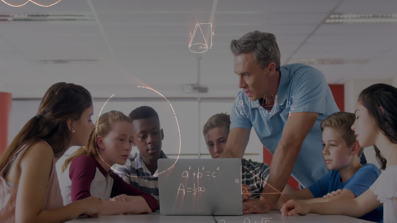 animación de ecuaciones matemáticas sobre el aprendizaje de los escolares