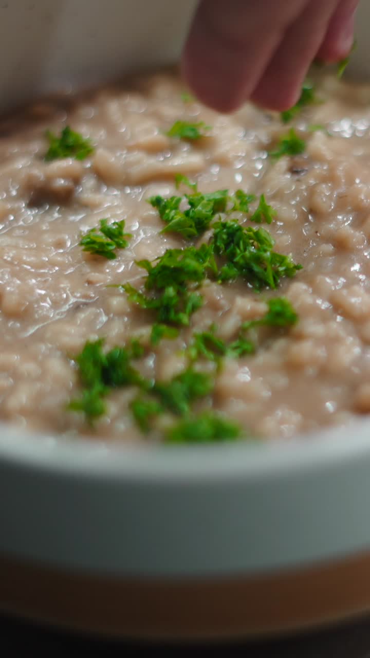 Risotto with parsley