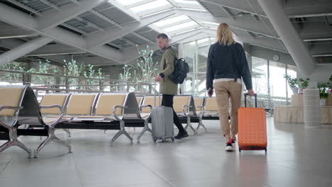 couple waiting at airport