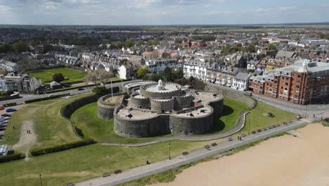 deal castle kent uk aerial footage 4k