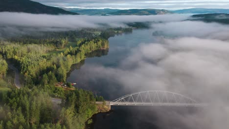 a slow forward flight above the valley of the otra river