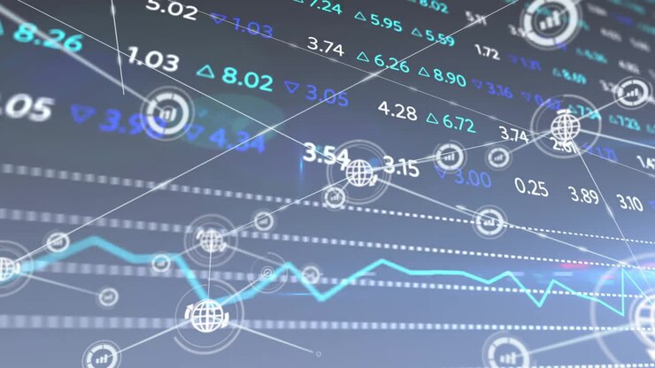Animation of financial data processing over network of connections