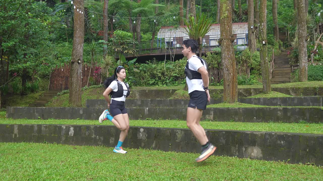 Couple Running Workout in Nature
