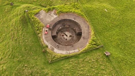 eagle eye of stony batter heritage listed wwii coastal defense fortress at eastern end of island, new zealand