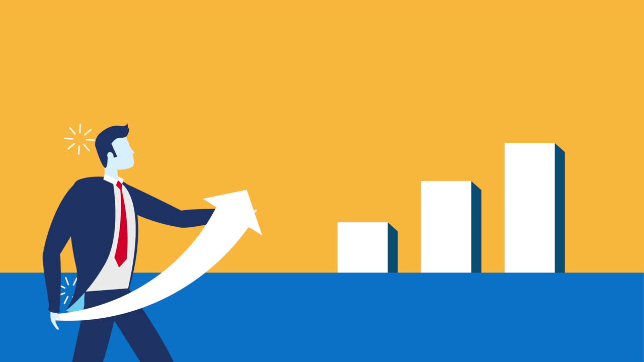 hombre de negocios trabajador levantando flecha personaje