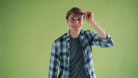 man with glasses surprised