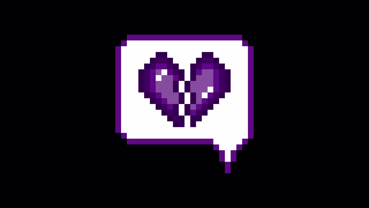 Pixel art animation icon speech bubble broken heart (7)