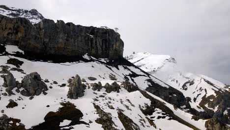 Luftaufnahme-Des-Argentière-Gletschers-In-Den-Französischen-Alpen,-In-Der-Nähe-Von-Chamonix