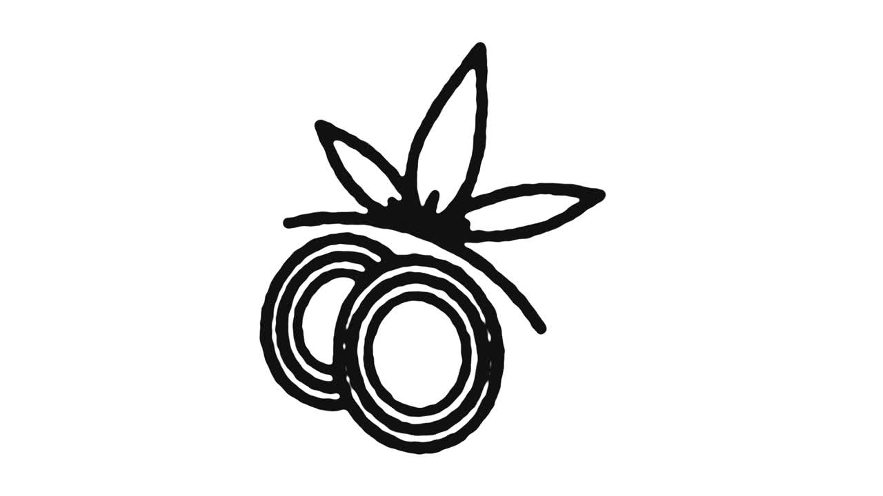 신선한 올리브 아이콘 애니메이션 영상 & 알파 채널