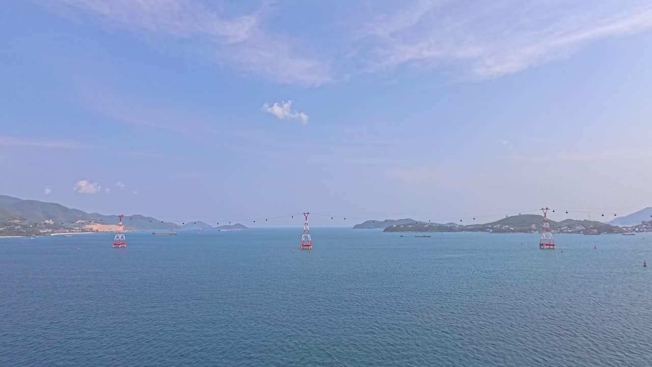 Cable cars over the sea