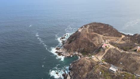 jib up above shore in oaxaca, mexico