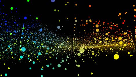 futurista abstracto colorido forma de onda dimensión bola oscilación, visualización tecnología de ondas superficie digital